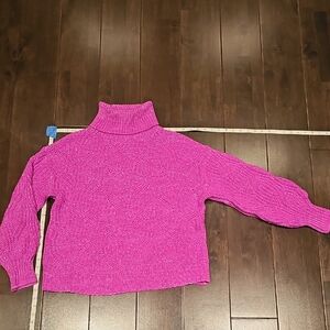 Fate Vibrant Pink Turtleneck Sweater